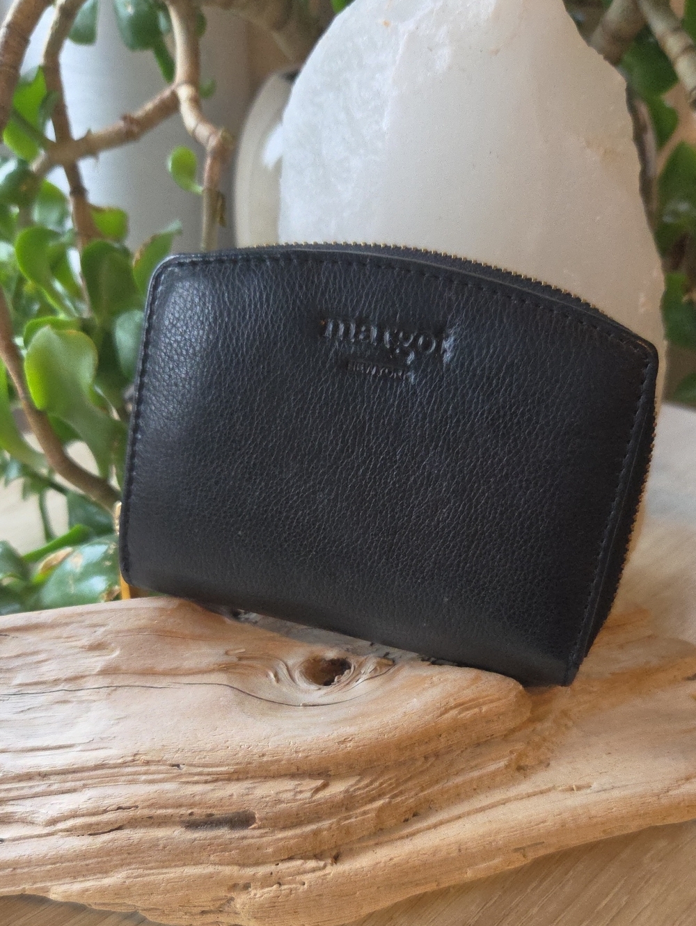 Margot New York GINA Compact Wallet with Gold Trim